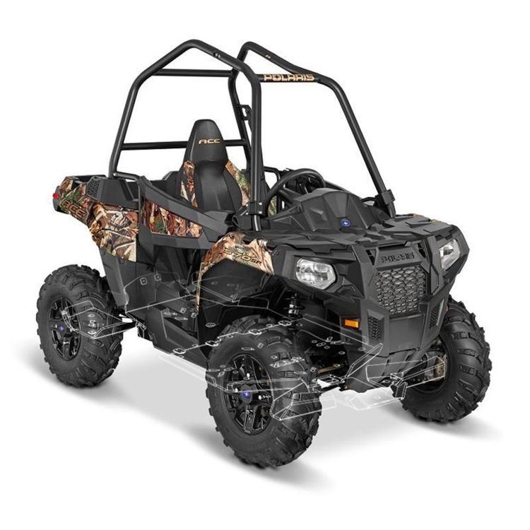 Чехол KTZ для квадроцикла Polaris Ace 325, 570, 900 - Oxford 1680 Super Strong Black (Супер крепкий, Черный)